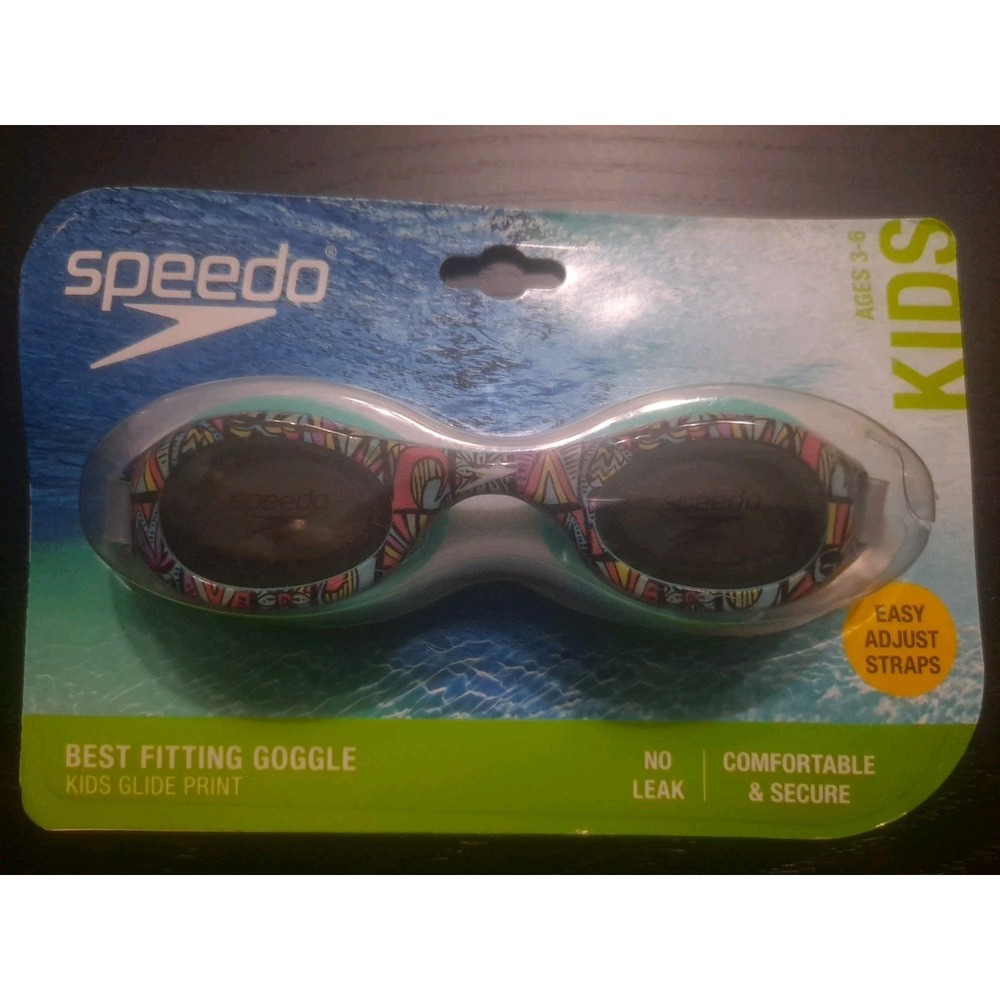 Speedo Kids Scuba Swim Goggles - Arctic Glass Purrmaid Ages 3-8 Adjust Straps